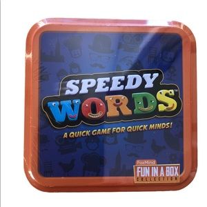 New! In Original Plastic Wrap! Speedy Words Card Game by FoxMind Fun in a Box